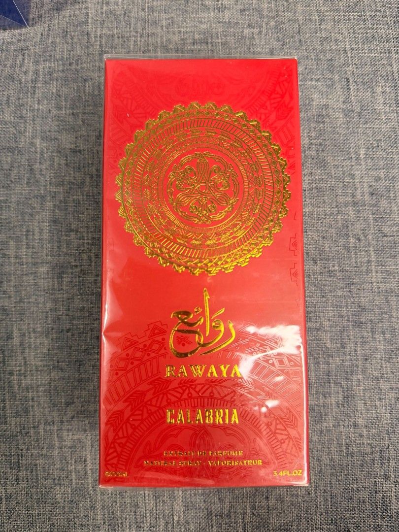 Lalabria Rawaya Extract De Parfum 3.4 fl.oz (Category: Fragrance & Deodorants) located in Paranaque City. Submitted by barbs24 (Listing ID 1464459636, Image 1). Description: - Lalabria Rawaya Extract de Parfum - Bottle Size: 3.4 fl oz - Packaging: Elegant red and gold box - Scent: Highly praised and captivating.