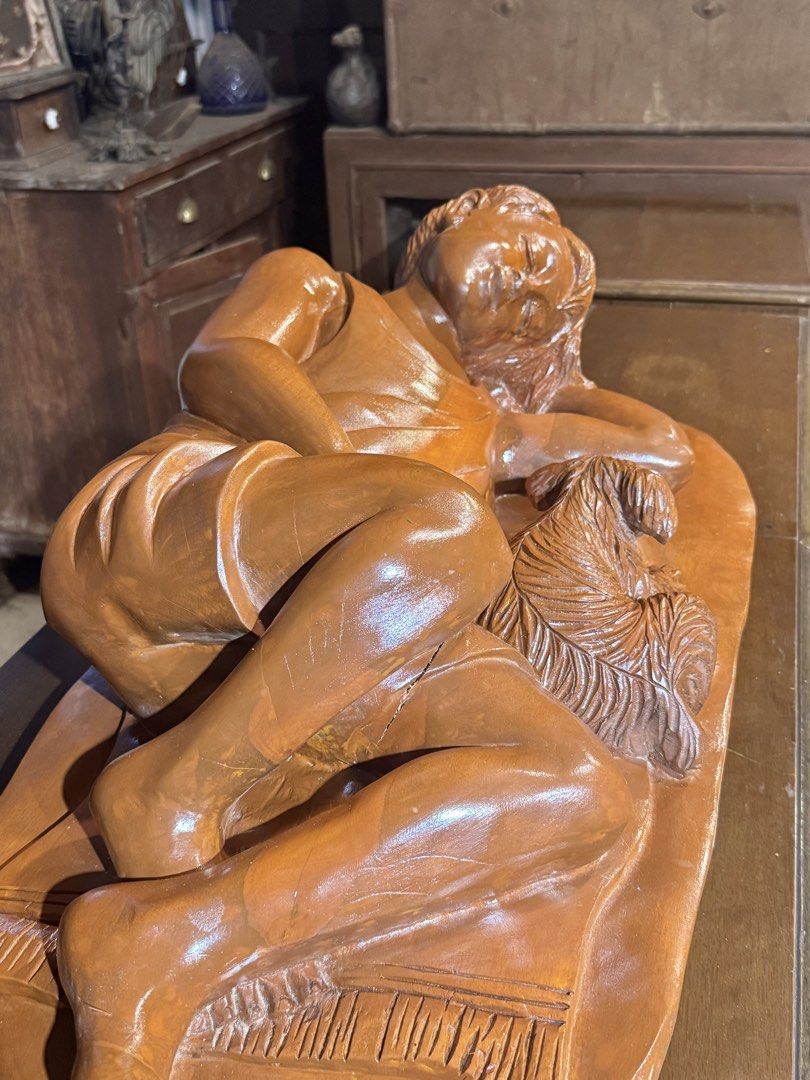 Large Sleeping Boy Carbing Ukit Display Sculpture (Category: Other Home Decor) located in Manila. Submitted by sinaunang_gamit (Listing ID 1464382242, Image 2). Description: Large Sleeping Boy Carbing Ukit Display Sculpture Length: 33 inches Width: 15 inches Height: 10 inches Wood material ₱12k.