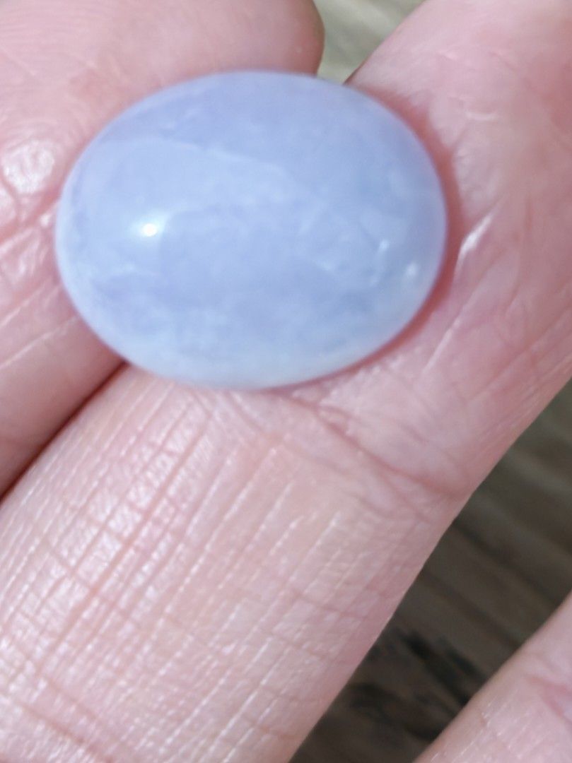 Lavander Jadeite Type A (Category: Precious Stones) located in Bacoor. Submitted by jadeitemaster (Listing ID 1464505637, Image 1). Description: This is a type A lavander jadeite cabochon. Picture 5,6 for color comparison. No denying the purple hue on this cabochon is 75% which allows you to wear ot confidently. With certificate For pendant, or ring. As you can see 25% white, 75% lavander. The color you see is under natural light. The color is th