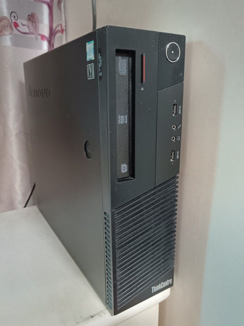 Lenovo ThinkCentre M93p SFF 電腦 （分類：桌上電腦）位於 Hong Kong。 由 frankiebrianlui 提交（商品編號 1464419382，圖片 1）。簡介： Lenovo ThinkCentre Desktop Computer M93p SFF。i5-4460 CPU@3.2Ghz, 24GB （8+8+8）DDR3 RAM, 120GB SSD+ 500GB HDD。DP X 2, VGA X 1, 4K 輸出，有 DVD/RW 光碟機。Windows 10 Pro 專業版。適合家用或辦公室用。連有線keyboard, 無線充電mouse 。。
