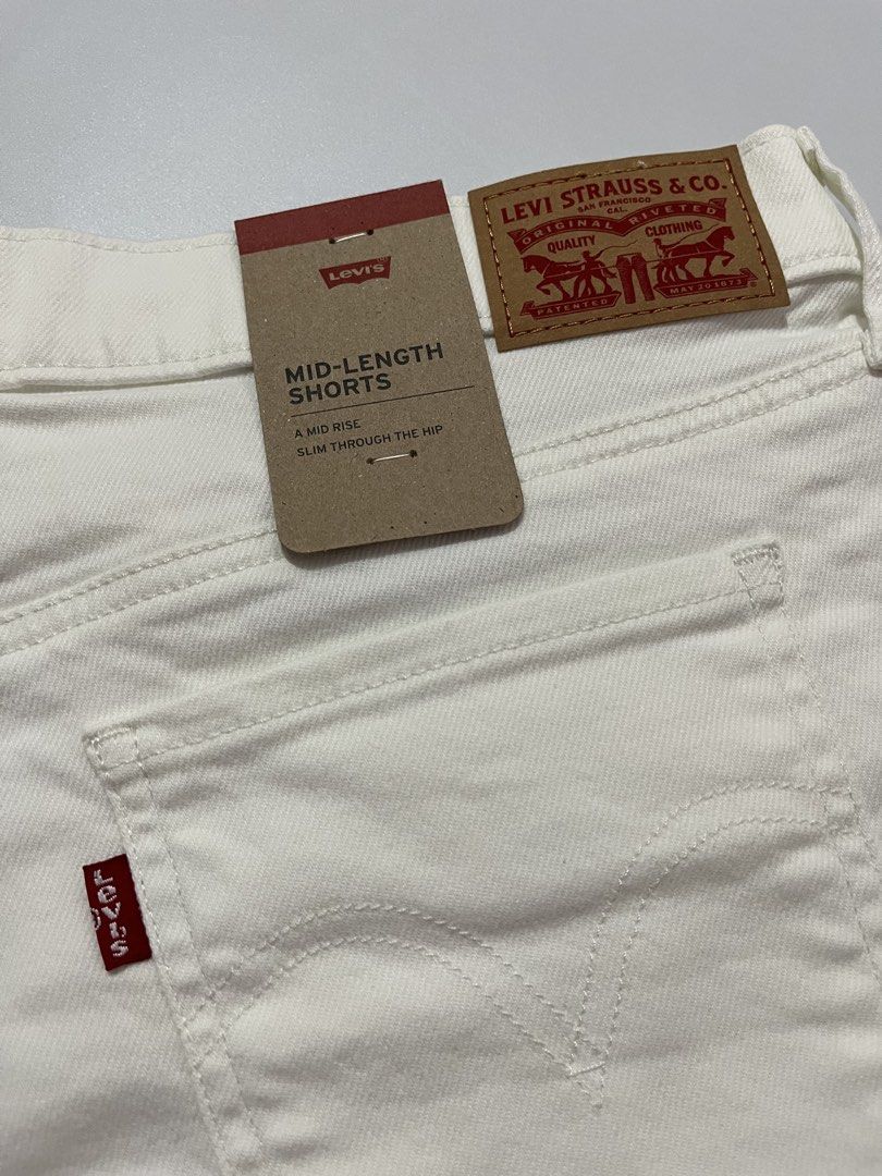 Levi’s Mid Length Short (Category: Shorts) located in Santa Rosa. Submitted by ninaparis (Listing ID 1464355702, Image 3). Description: Original Levi’s Mid Length Short A Mid Rise Slim Through the Hips size 33 on tag but fits up to 36-38 waist.
