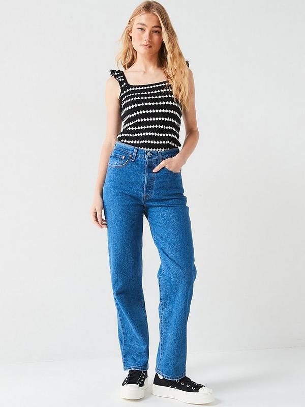 LEVI’S RIBCAGE MEDIUM WASH JEANS (Category: Jeans) located in Legazpi City. Submitted by ilysabby (Listing ID 1464500781, Image 2). Description: .