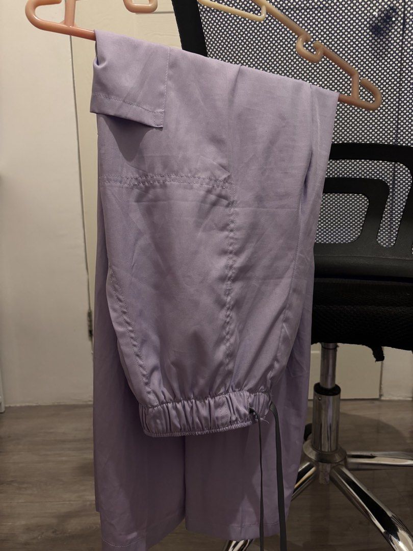 Light Purple Scrub Set with Cargo Pants (Category: Sets or Coordinates) located in Gapan. Submitted by nicwyy (Listing ID 1464492984, Image 2). Description: FOR SALE!!! ⭐️WeNurse Light Light Purple Scrub Suit Set Size: Medium-Large Used only once, still good as new! ☺️ Can do shipping via j&t or lbc, SF will be shouldered by buyer. 💗.