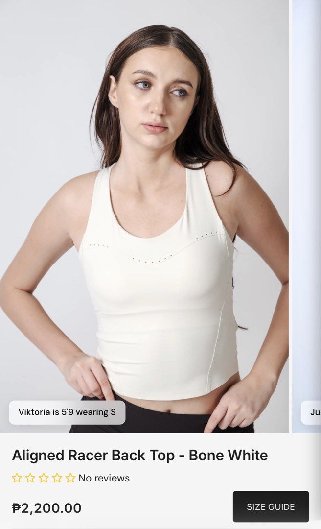 Lilo Activewear Aligned Racer Back Top Bone White (Category: Activewear) located in Caloocan City. Submitted by shop.andrea (Listing ID 1464421614, Image 1). Description: RFS wrong size.