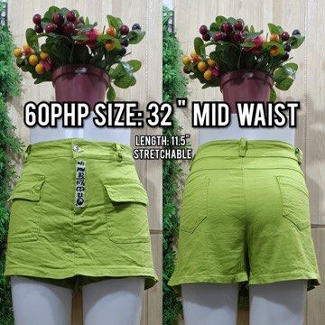 Lime Green Mid Waist Stretchable Shorts Size 32 (Category: Shorts) located in Caloocan City. Submitted by angelinee123 (Listing ID 1464424571, Image 1). Description: Size:32 •Payment methods: Gcash (item price + sf) • Payment first policy • Delivery option: - J&t delivery : 2-3 days depends on loc - Lalamove: same day delivery - meetup: 5th avenue lrt station only (cod avail).