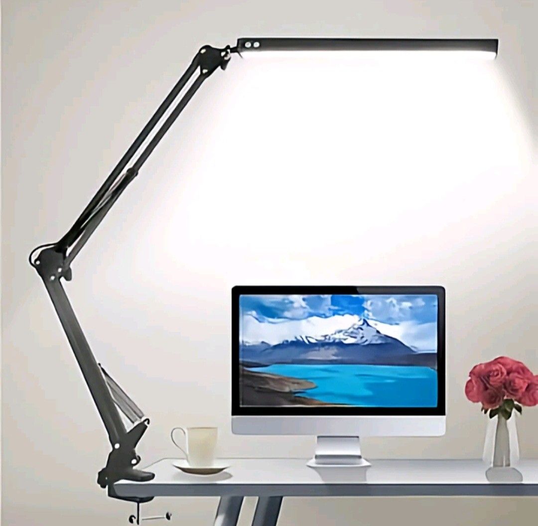 LONG ARM DESK LAMP FOLDING (Category: Lighting) located in Marilao. Submitted by 90schicc (Listing ID 1464394120, Image 1). Description: Adjustable dimmable desk lamp. Tricolor. TESTED AND WORKING..