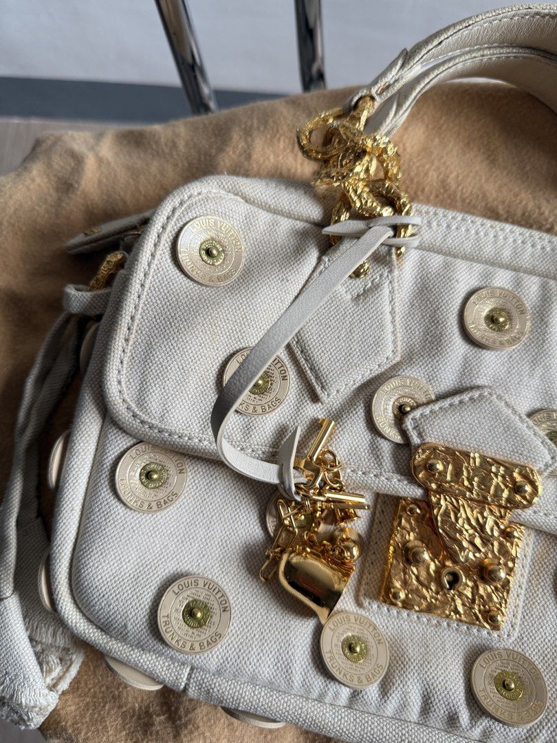 Louis Vuitton Limited Edition Tinkerbell Polka Dots (Category: Luxury Bags & Wallets) located in Bacoor. Submitted by mikaysu (Listing ID 1464475930, Image 2). Description: Rare limited-edition Louis Vuitton Tinker Bell Polka Dots bag featuring an ivory canvas body, playful gold-tone hardware, and the iconic Tinkerbell-inspired detailing. A highly collectible piece. Inclusion: Includes original tag and protective dust bag Condition: In excellent 