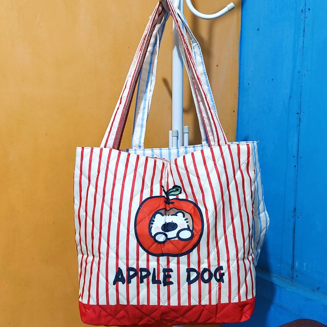 Lucky puppy & Apple dog (Category: Tote Bags) located in Taytay. Submitted by elliefindsshop (Listing ID 1464473915, Image 2). Description: ON HAND! 👜✨ 🔐 With zipper closure 👜 Spacious & easy to carry ✨ Cute design 💳 payment •gcash •maya •maribank 📦 Ready to ship via •J&T •flash express.
