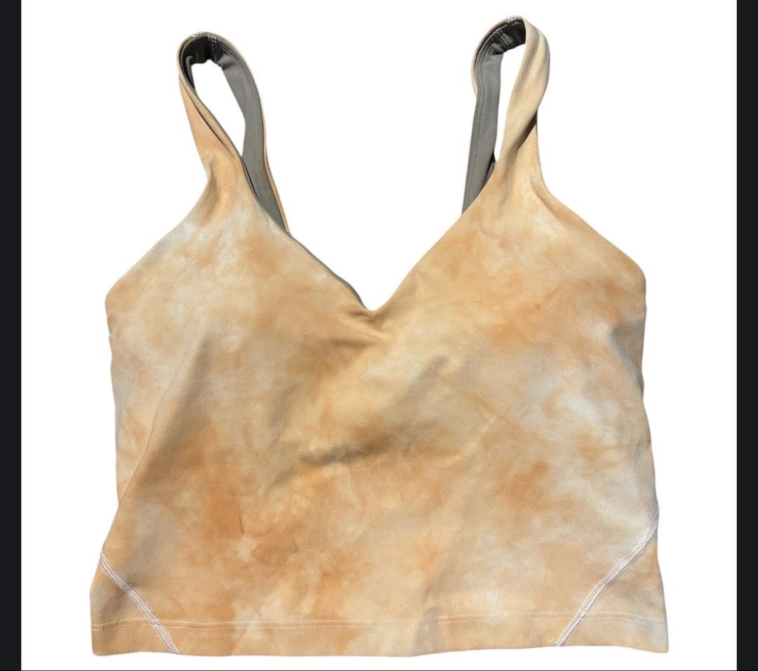 Lululemon Align Tank Top dot 4 (Category: Activewear) located in Iba. Submitted by xooperfindslb (Listing ID 1464423869, Image 3). Description: Lululemon Align Tank Top Dot 4 Color: tie dye Color white tlga,tiny dye ng orange..pero maganda ang pagkakagawa..as you can see sa pic ung loob nka tie dye...