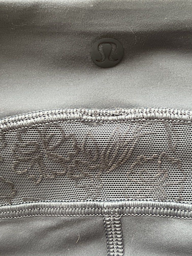Lululemon blue gray leggings (Category: Activewear) located in Pasig City. Submitted by sandace (Listing ID 1464441799, Image 3). Description: Authentic Features mesh with floral pattern There are dark marks on one leg (as shown on one of the pics) but hopefully can removed thru several washings..
