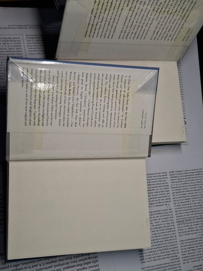 Lydia Davis Essay Set (Category: Storybooks) located in Manila. Submitted by tqilamckngbrd (Listing ID 1464490268, Image 3). Description: Preloved Hardcovers Lydia Davis Sold as set only. MOD: J&T only MOP: GCash Shipping covered by buyer. Shipping only during weekends..