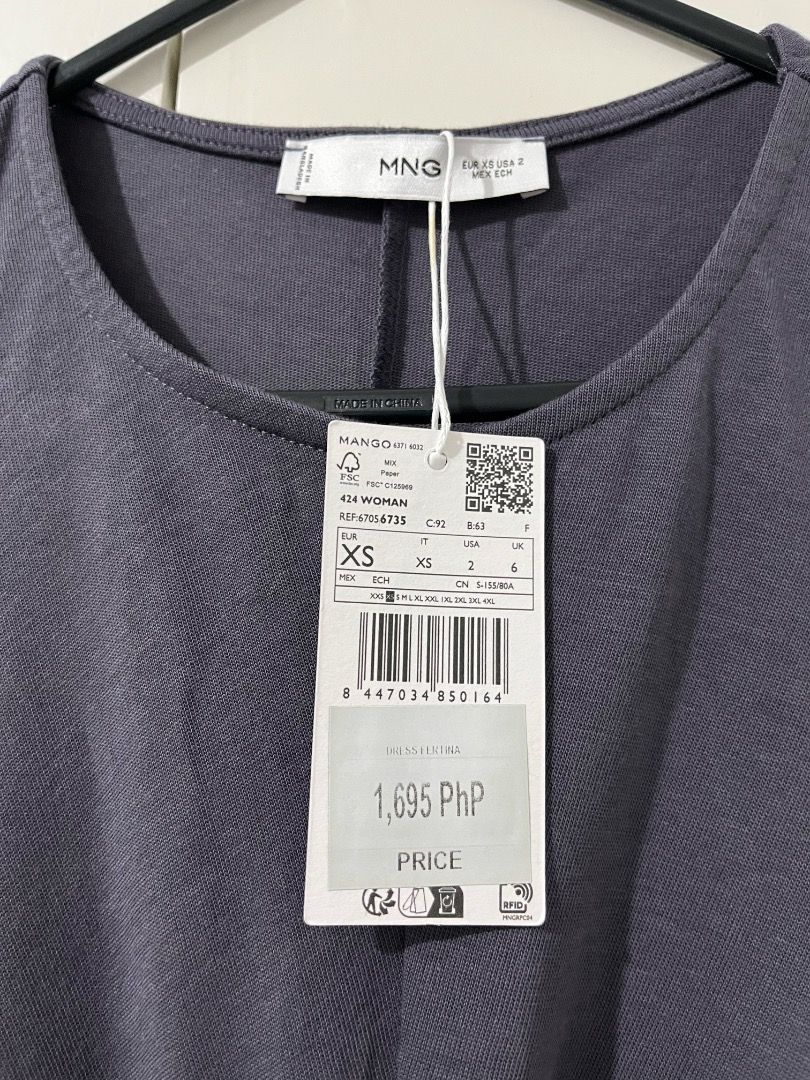 Mango Knotted Dress Grey Sleeveless Midi (Category: Dresses) located in Manila. Submitted by micahezra__ (Listing ID 1464493792, Image 2). Description: brand new with tag size XS.