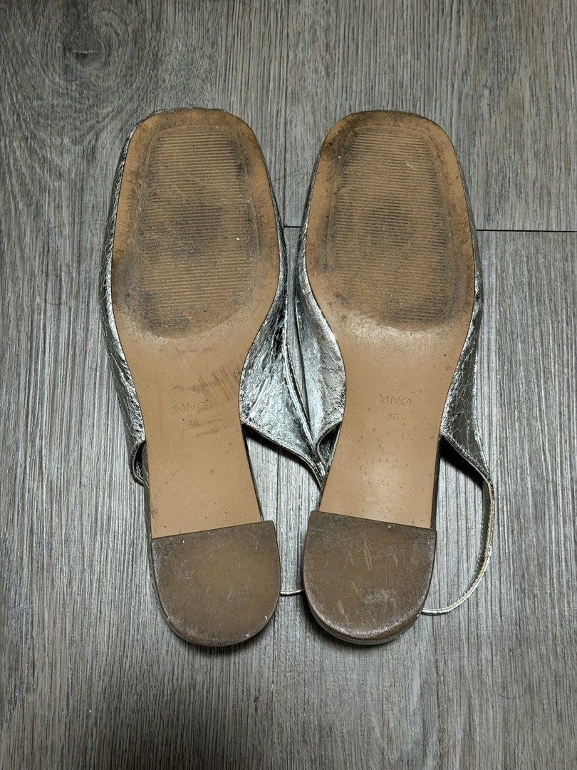 Mango Silver block heel slingback sandals (Category: Heels) located in Paranaque City. Submitted by beamnl (Listing ID 1464422049, Image 3). Description: .