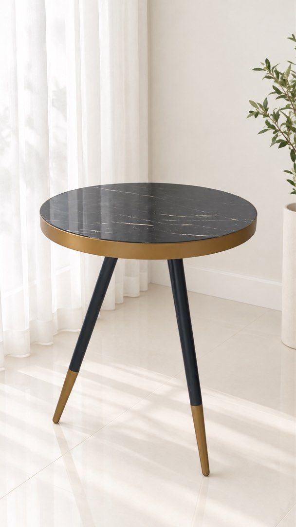 marble side table (Category: Tables & Sets) located in Singapore. Submitted by oldcik000 (Listing ID 1464357944, Image 1). Description: L 45 H 55 cm.