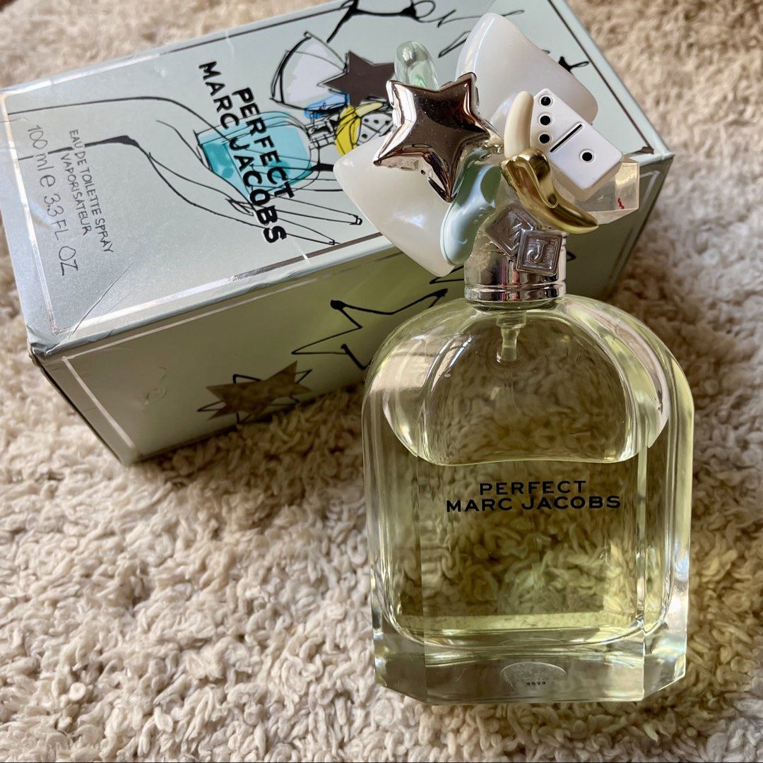 Marc Jacobs Perfect EDT (Category: Fragrance & Deodorants) located in Subic. Submitted by javsprelovedstuffs (Listing ID 1464429758, Image 1). Description: 100ML perfume 95% full Premium Perfumes engineered to match 90%–95% of the o_ri_gi_nal scent Long lasting RFS: Too many perfumes #perfumeph #dubaiperfumes #nicheperfume #jomalone #luxuryperfumes.