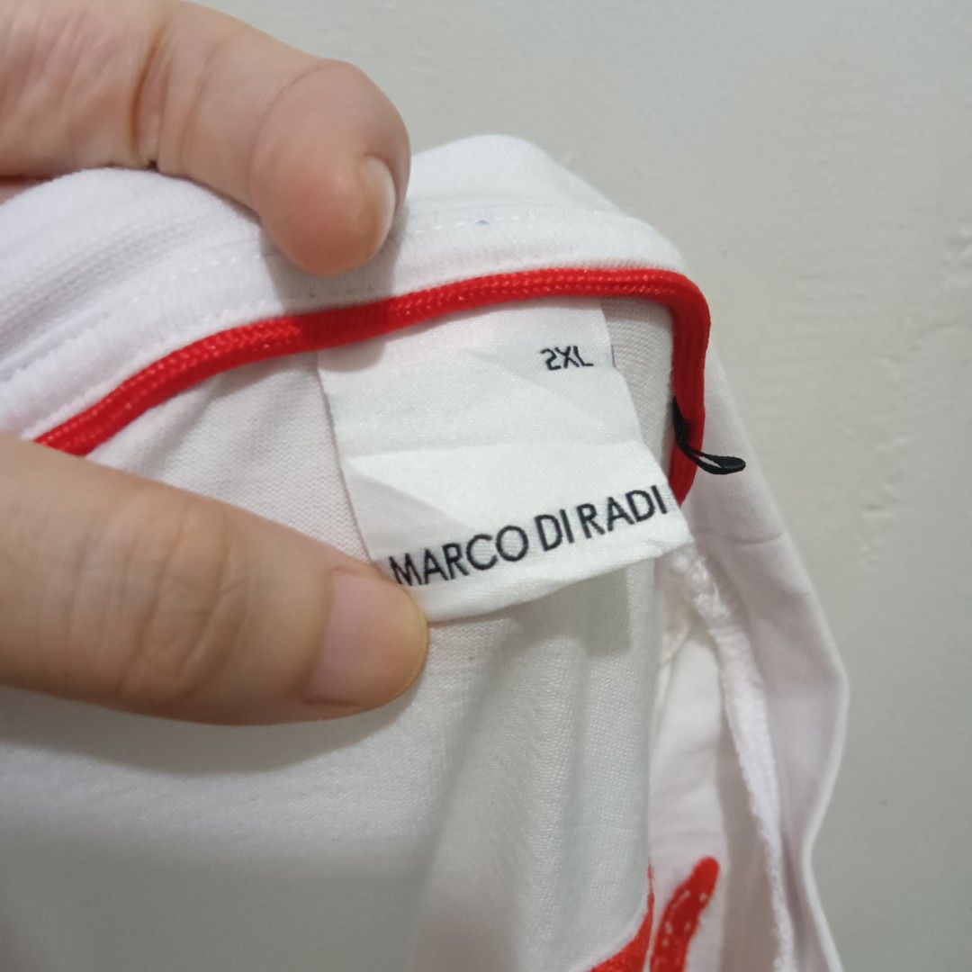 MARCO DI RADI Logo Shirt (Category: Tshirts & Polo Shirts ) located in Caloocan City. Submitted by jaychingsss (Listing ID 1464541536, Image 3). Description: Marco Di Radi Logo Shirt - 100 22x30 Complete Tags No issue NEED WASH.
