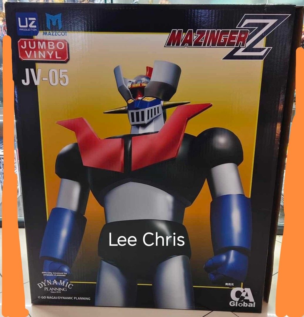 Mazzcot Mazinger Z Jumbo Vinyl 60cm (Category: Figurines & Statues) located in Valenzuela. Submitted by leethechris (Listing ID 1463964930, Image 1). Description: - Mazzcot Mazinger Z Jumbo Vinyl Figure 60cm - Model: JV-05 - Officially licensed by Dynamic Planning - Back in Box, tinignan lng and pinicturan, never been displayed, good condition with brown box. - see comparison with Voltes V 60cm by M3 Studio - Slightly nego.