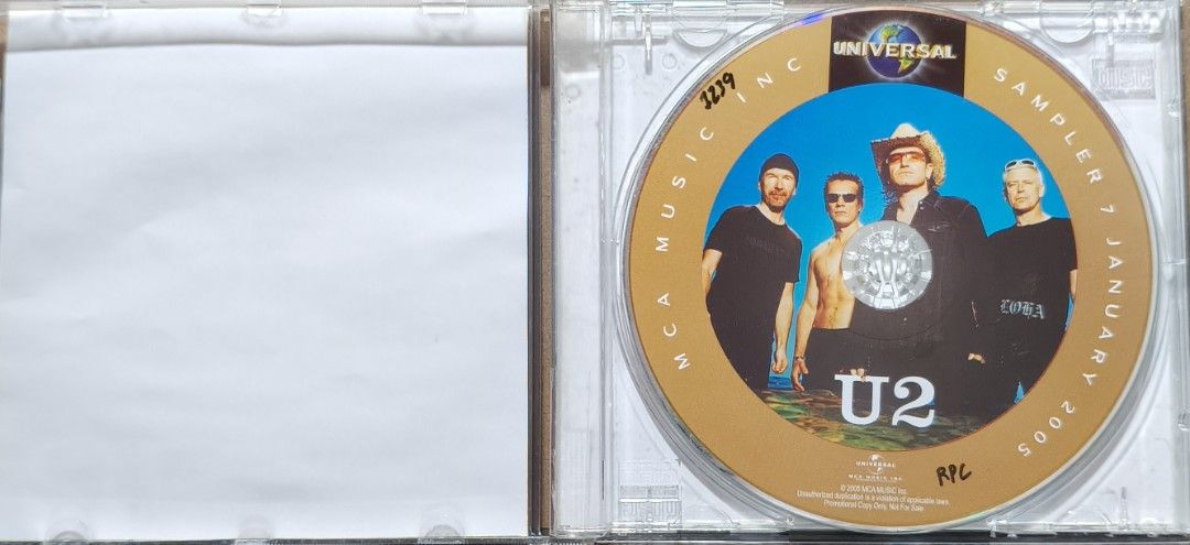 MCA Music Inc. Sampler 7 January 2005 U2 CD (Category: CDs & DVDs) located in Manila. Submitted by ruelcabrer77078 (Listing ID 1464556150, Image 2). Description: - MCA Music Inc. Sampler 7 - Release Date: January 2005 - Features: U2, Eminem, Snoop Dogg, Gwen Stefani, Jadakiss, and more - Special Inclusion: Hidden track by Mariah Carey - Label: Universal Music - Perfect compilation for music enthusiasts.