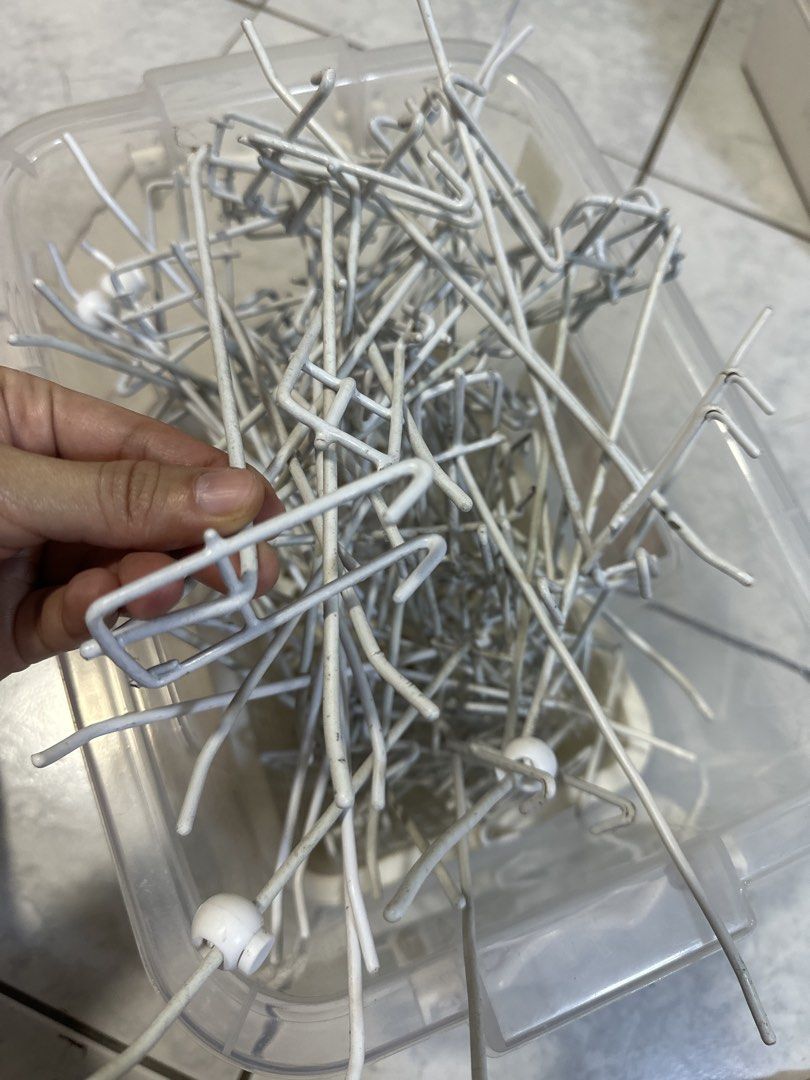 55pcs Metal mesh hanging hooks store organizer (Category: Hooks & Hangers) located in Quezon City. Submitted by queerlady (Listing ID 1464410239, Image 1). Description: 55pcs Metal wire mesh hanging hooks store organizer Just needs cleaning Location: Novaliches.