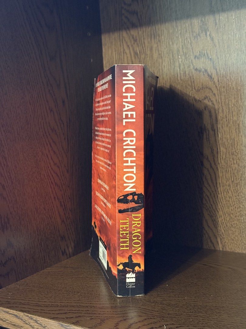 Michael Crichton Dragon Teeth (Category: Storybooks) located in Rodriguez. Submitted by bmade08 (Listing ID 1464515817, Image 2). Description: - Michael Crichton's 'Dragon Teeth' novel - Paperback edition With minimal spine crease and foxing Never read.