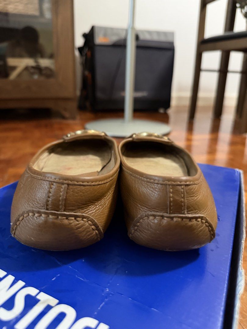Michael Kors Brown Leather MK Logo Ballet Flats (Category: Flats & Sandals) located in Paranaque City. Submitted by ferrewr (Listing ID 1464410832, Image 3). Description: - Michael Kors brown leather ballet flats - Iconic MK logo hardware on the front - Comfortable slip-on style - Soles show some wear - Classic design, perfect for casual or dressing up an outfit - Ready for a new home.