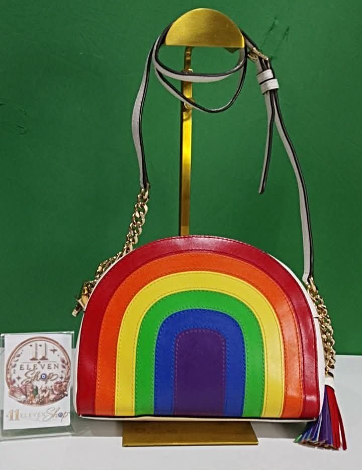 Authentic/Rare Michael Kors' Rainbow Capsule Collection (Category: Cross-body Bags) located in Caloocan City. Submitted by 11eleven.shop (Listing ID 1464530039, Image 1). Description: In celebration of Pride Month and the 50th anniversary of the Stonewall uprising that launched the gay rights movement in the U.S. and abroad, Michael Kors is debuting the summer-friendly #MKGO Rainbow capsule collection -Gold Chain .
