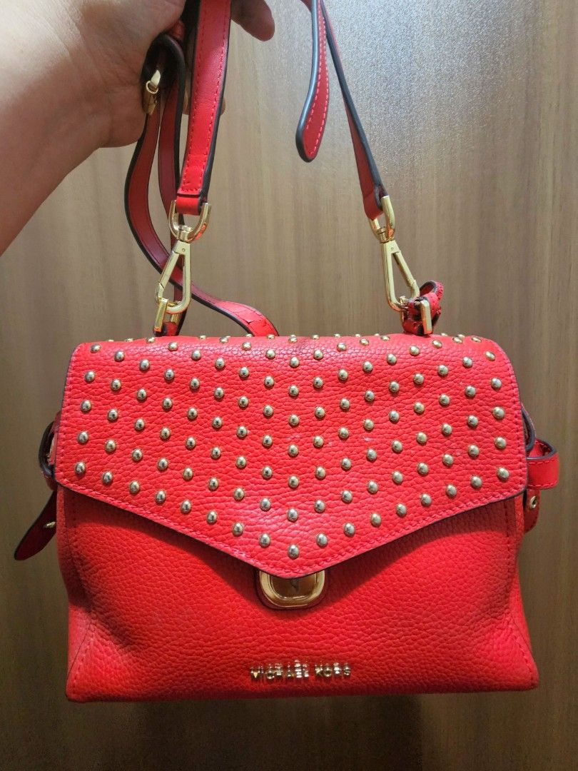 Michael Kors Red Satchel Bristol shoulder bag (Category: Shoulder Bags) located in Manila. Submitted by shopaholicmimi (Listing ID 1464474757, Image 1). Description: preloved and in good condition rare, not legacy, vintage, coach, ergo, laurel, carly, zoe, soho, y2k.