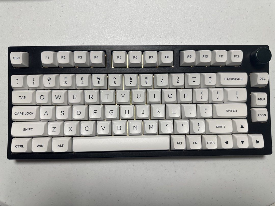 MK80 Mechanical Keyboard (Category: Computer Keyboard) located in Makati City. Submitted by mariarm (Listing ID 1464522784, Image 1). Description: -MK80 Max Keyboard; Tri-mode connection (wired, wireless, bluetooth) - Sleek Black Casing with Classic White Keycaps, Aluminum Plating - Convenient Rotary Knob for easy control - RK Chartreuse (Red) Switches - No Box, comes with additional switches and caps - Negotiable RFS: Decluttering.