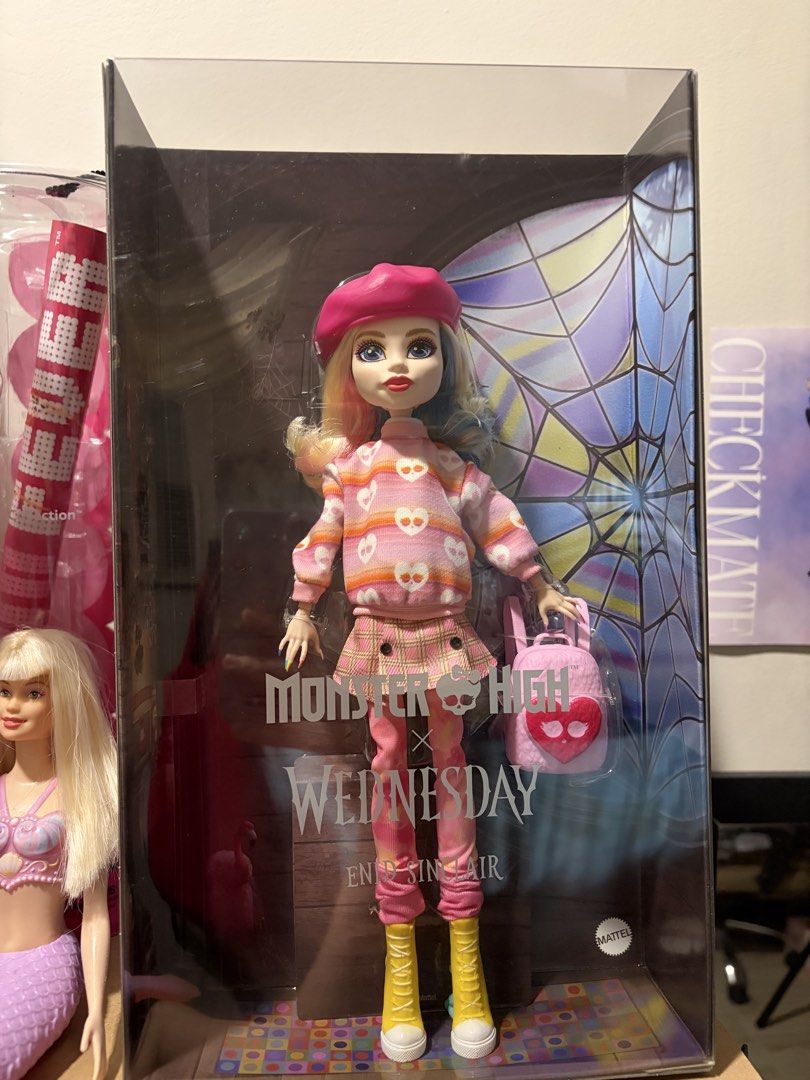 Monster High x Wednesday Enid Sinclair Doll (Category: Figurines & Statues) located in Talisay. Submitted by robethanne (Listing ID 1464454051, Image 1). Description: - Monster High x Wednesday Addams Collection - Enid Sinclair Doll - Brand New in Original Box - Includes Pink Backpack and Accessories - Perfect for collectors and fans of Monster High or Wednesday Addams.