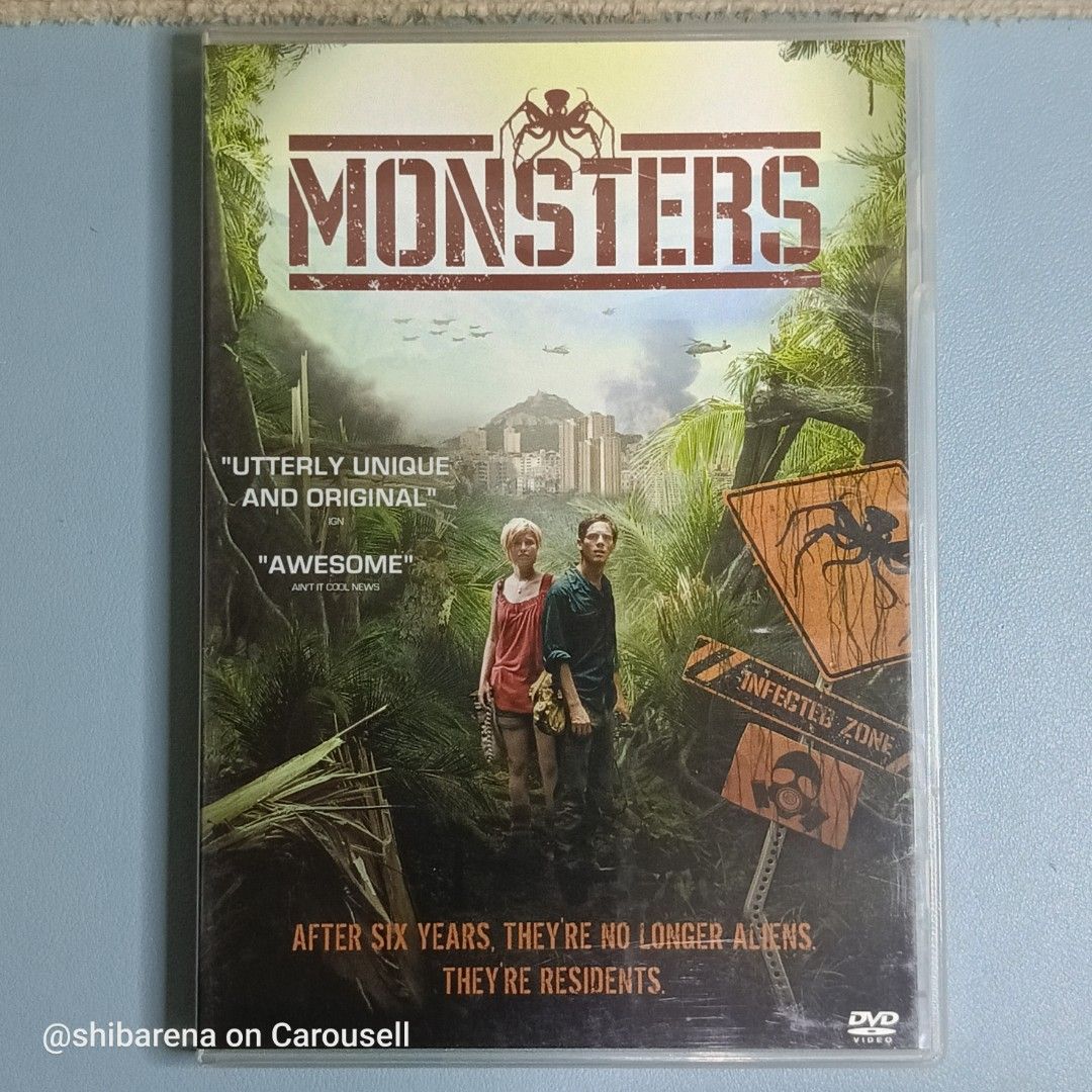 Monsters DVD - Region 3 (Category: CDs & DVDs) located in Cebu City. Submitted by shibarena (Listing ID 1464454517, Image 1). Description: - Monsters DVD - Region 3 (Pre-owned) - Genre: Sci-fi Thriller - Plot: Aliens in Mexico ⚠️ Please ensure your DVD player supports Region 3 before purchase..