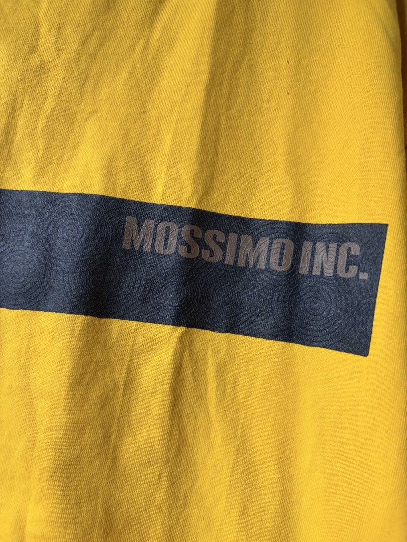 Mossimo long sleeves (Category: Tshirts & Polo Shirts ) located in Las Pinas. Submitted by bibliomomma (Listing ID 1464375908, Image 2). Description: Authentic Mossimo Inc. longsleeve graphic shirt featuring a bold mustard yellow and dark colorblock design with chest branding. Crafted from comfortable 100% cotton material in a relaxed fit. Well maintained preloved condition with no major flaws, perfect for streetwear or casual everyday style Pit 
