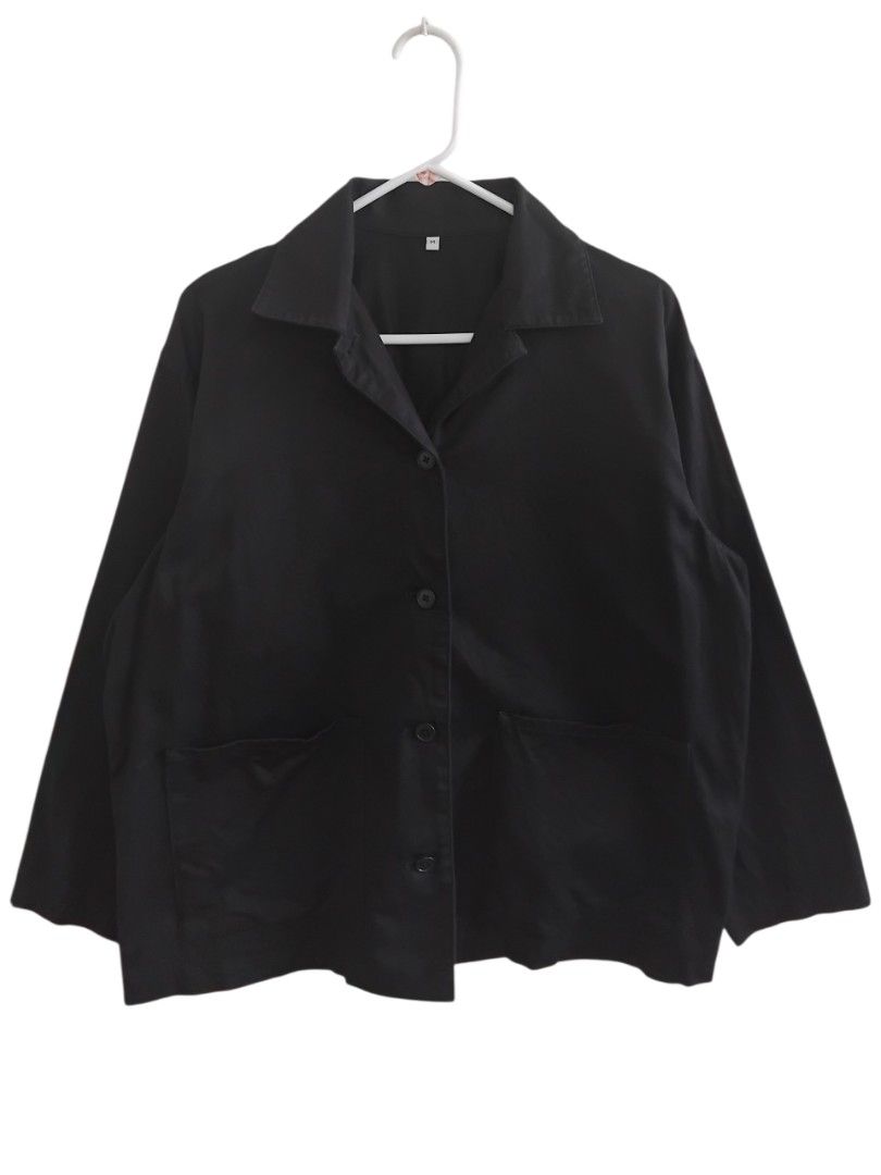 Muji Japan Hemp Blend Twill Chore Jacket (Category: Coats, Jackets and Outerwear) located in Pasig City. Submitted by hustlexcurate (Listing ID 1464395629, Image 2). Description: Muji Japan Hemp Blend Twill Workwear Chore Jacket Size MEDIUM Dimensions: 24X27.