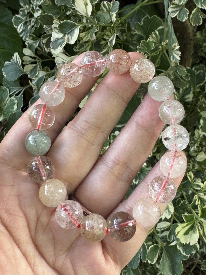 MULTI-COLOR RUTILATED QUARTZ BRACELET 🍉 B1_JC027 (Category: Bracelets) located in Bulacan. Submitted by selling_low_by_bella_ben (Listing ID 1464361736, Image 1). Description: MULTI-COLOR RUTILATED QUARTZ 🍉 B1_JC027 🏷️ 490 11+ mm beads 16.5 cm wrists.