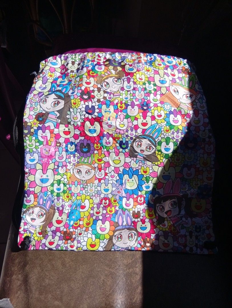 Murakami x Newjeans drawstring bag (Category: Tote Bags) located in Cabadbaran. Submitted by lagiuminomtubig1 (Listing ID 1464359948, Image 1). Description: As new po No issue.