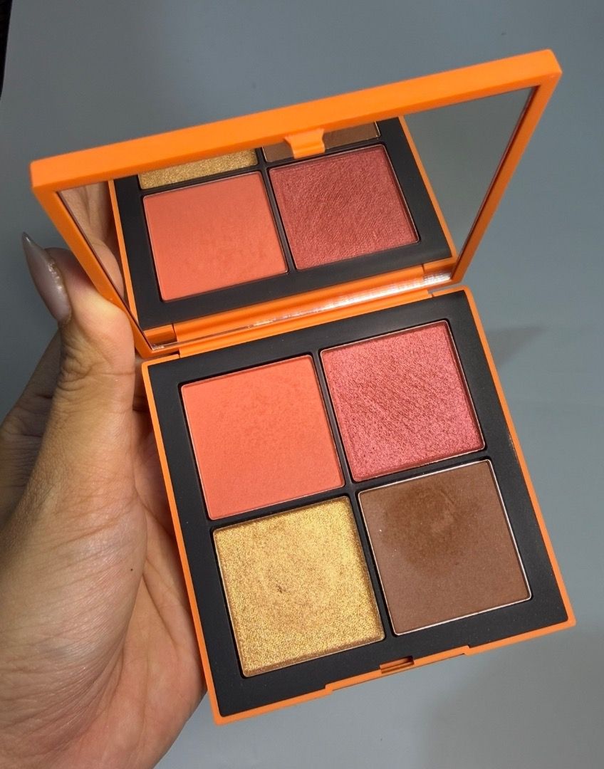 NARS Hot Escape Cheek Palette II (Category: Makeup) located in Cebu City. Submitted by kyeshamori24 (Listing ID 1464374857, Image 2). Description: - NARS Hot Escape Cheek Palette II - Contains 4 shades: 2 blushes, 1 bronzer, 1 highlighter - Warm, summery colors perfect for a glowy look - Swatches available in photos - Comes with original packaging.