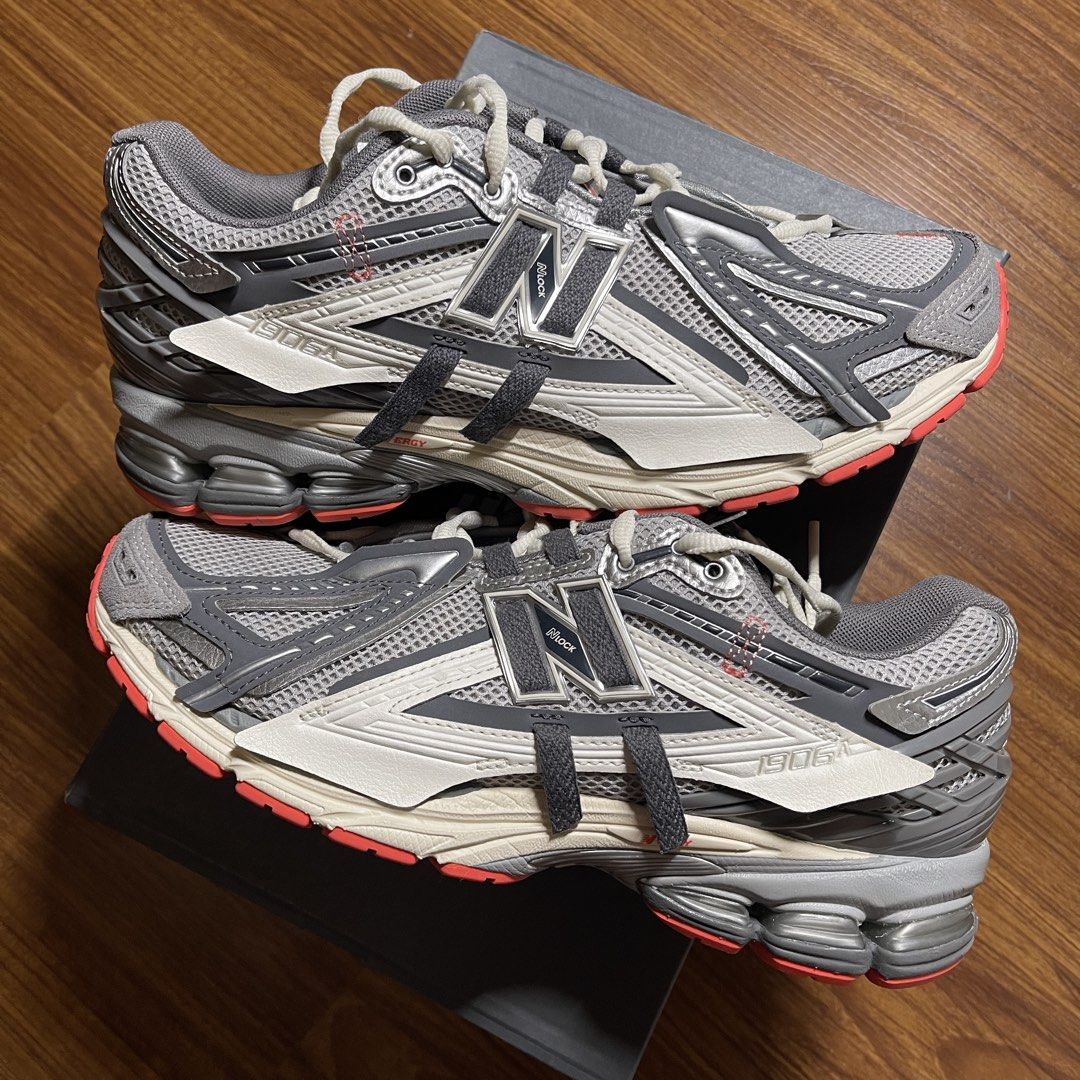 NB1906A Tech Explosion 'Grey/Red' (Category: Sneakers) located in Pasig City. Submitted by crewkicks.ph (Listing ID 1464530057, Image 2). Description: NB1906A Tech Explosion 'Grey/Red' Size 10 US M Worn once (Like new) With box ₱4,998 ONLY! (Below market).