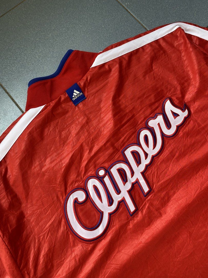NBA LOS ANGELES CLIPPERS TRACK JACKET (Category: Coats, Jackets and Outerwear) located in Cabuyao City. Submitted by badthrift_pat (Listing ID 1464421601, Image 2). Description: NBA LOS ANGELES CLIPPERS TRACK JACKET 👕WIDTH:27.5 👕LENGTH:31.5 FLAWS:MINIMAL DOT STAIN 🏷️:999.