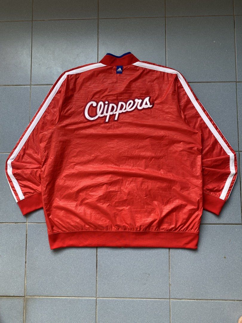NBA LOS ANGELES CLIPPERS TRACK JACKET (Category: Coats, Jackets and Outerwear) located in Cabuyao City. Submitted by badthrift_pat (Listing ID 1464421601, Image 1). Description: NBA LOS ANGELES CLIPPERS TRACK JACKET 👕WIDTH:27.5 👕LENGTH:31.5 FLAWS:MINIMAL DOT STAIN 🏷️:999.