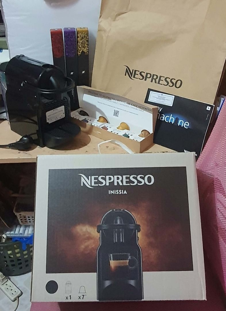 Nespresso Inissia Pod Coffee Machine (Category: Coffee Machines & Makers) located in Dasmarinas. Submitted by d.i.joe (Listing ID 1464358314, Image 1). Description: Nespresso Inissia pod coffee machine Brand new Opened for inspection only With 3 free boxes of Nespresso capsules.
