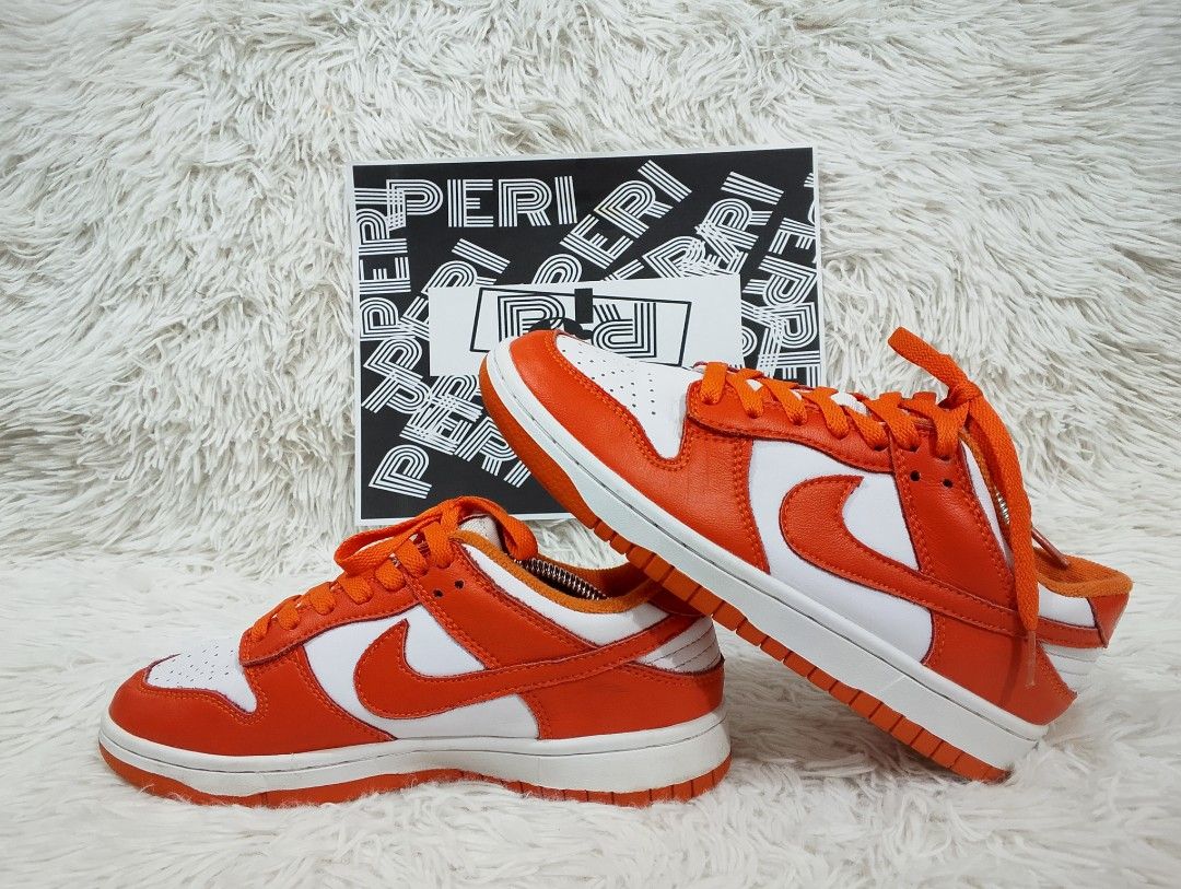 Nike Dunk Low Syracuse (Category: Sneakers) located in Manila. Submitted by mari_1979 (Listing ID 1464387463, Image 1). Description: Selling Nike Dunk Low Syracuse Excellent Condition Women's Size US 6.5 Men's Size US 4 23.5 cm.