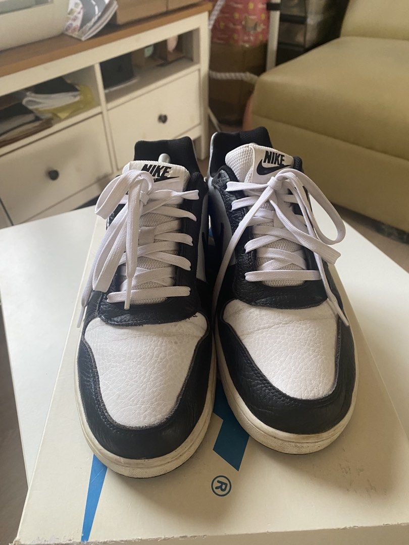 Nike Ebernon "Black White" (Category: Sneakers) located in Manila. Submitted by jethro1872 (Listing ID 1464428247, Image 3). Description: - Nike Air Jordan 1 Retro Low OG - Colorway: Black and White - Size: UK 8.5 - Condition: Comes with original box - Style: Classic, ideal for casual wear.