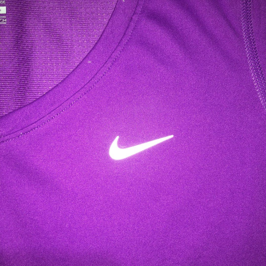 NIKE RUNNING REFLECTORIZE PRINT PURPLE TOPS (Category: Activewear) located in Dasmarinas. Submitted by cornyxmessy (Listing ID 1464369647, Image 3). Description: width - 16 length - 24.