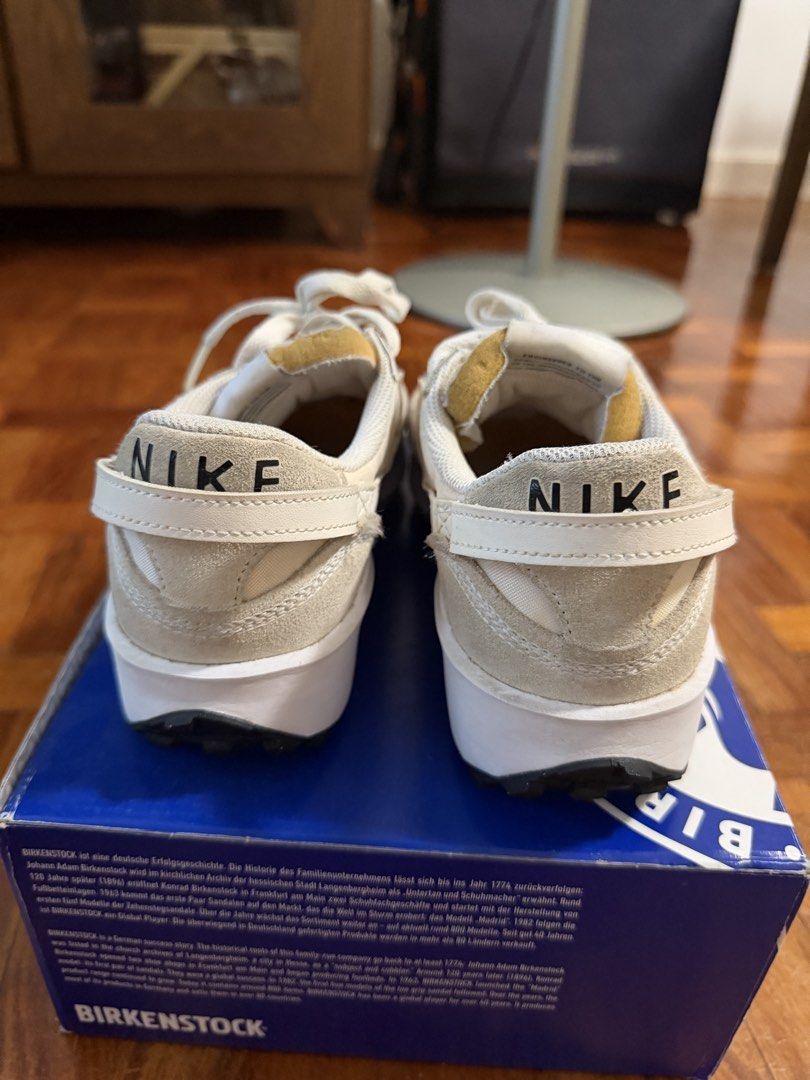 Nike Waffle One SE Shoes (Category: Sneakers) located in Paranaque City. Submitted by ferrewr (Listing ID 1464410863, Image 2). Description: - Cream and white Nike Waffle One SE sneakers - Suede and mesh upper for a premium feel - Iconic waffle sole for style and grip - Ideal for everyday casual wear - Comes with the original box.