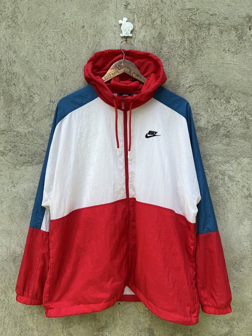 Nike Woven Tri-Tone Windbreaker (Category: Coats, Jackets and Outerwear) located in Calamba. Submitted by joshuathrift22 (Listing ID 1464501998, Image 1). Description: Nike Woven Tri-Tone Windbreaker XXL on Tag Width : 24-25 Length : 29-30 Color Rate : 10/10 No Issue Excellent Condition PM/DM ME DIRECTLY IF INTERESTED!.