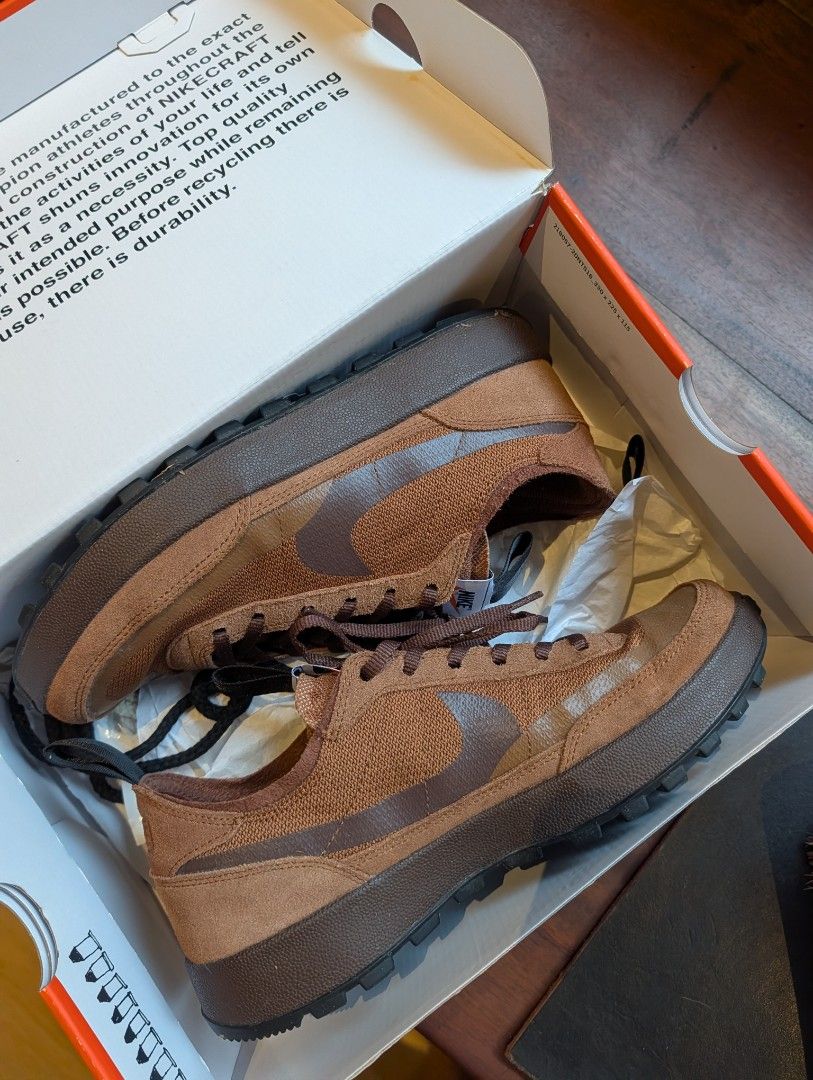 NikeCraft General Purpose Shoe Tom Sachs Brown (Category: Sneakers) located in Pasay City. Submitted by bottomdrawermnl (Listing ID 1464435129, Image 2). Description: - Tom Sachs x NikeCraft General Purpose Shoe - Color: Brown - Size: 8.5 Men's (fits size us 9/eu42) - Condition: Like new with original box RFS: Not using it anymore. Used 5 times.