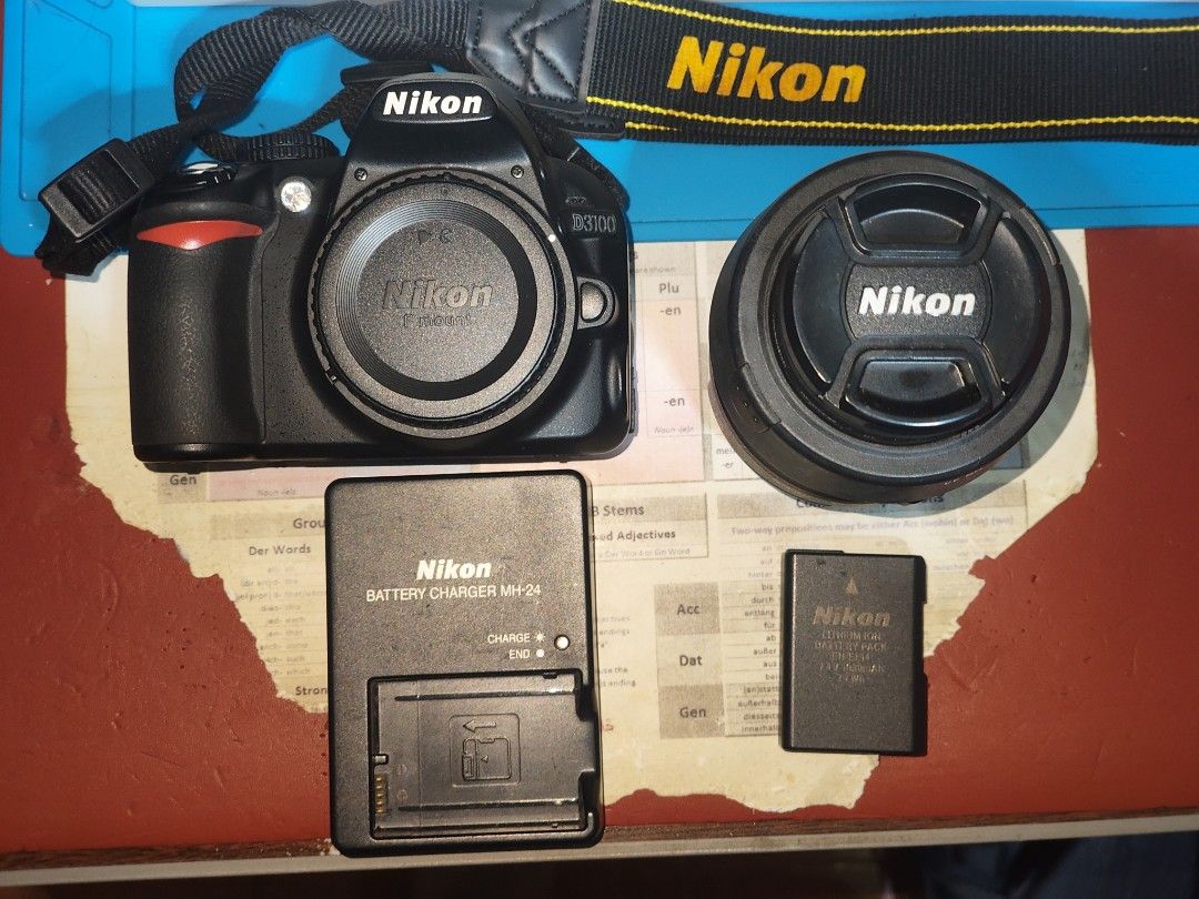 Nikon D3100 DSLR Camera Set: 18-55mm Lens + Accessories (Category: Cameras) located in Quezon City. Submitted by r_rex54321 (Listing ID 1464390821, Image 1). Description: Selling my Nikon D3100 DSLR camera set. Suitable for beginners who want to get into photography. Camera Specifications - Model: Nikon D3100 - Type: Digital SLR (DSLR) - Sensor: 14.2 MP DX-format CMOS - Image Processor: EXPEED 2 - ISO: 100–3200 (expandable to 12800) - Continuous 