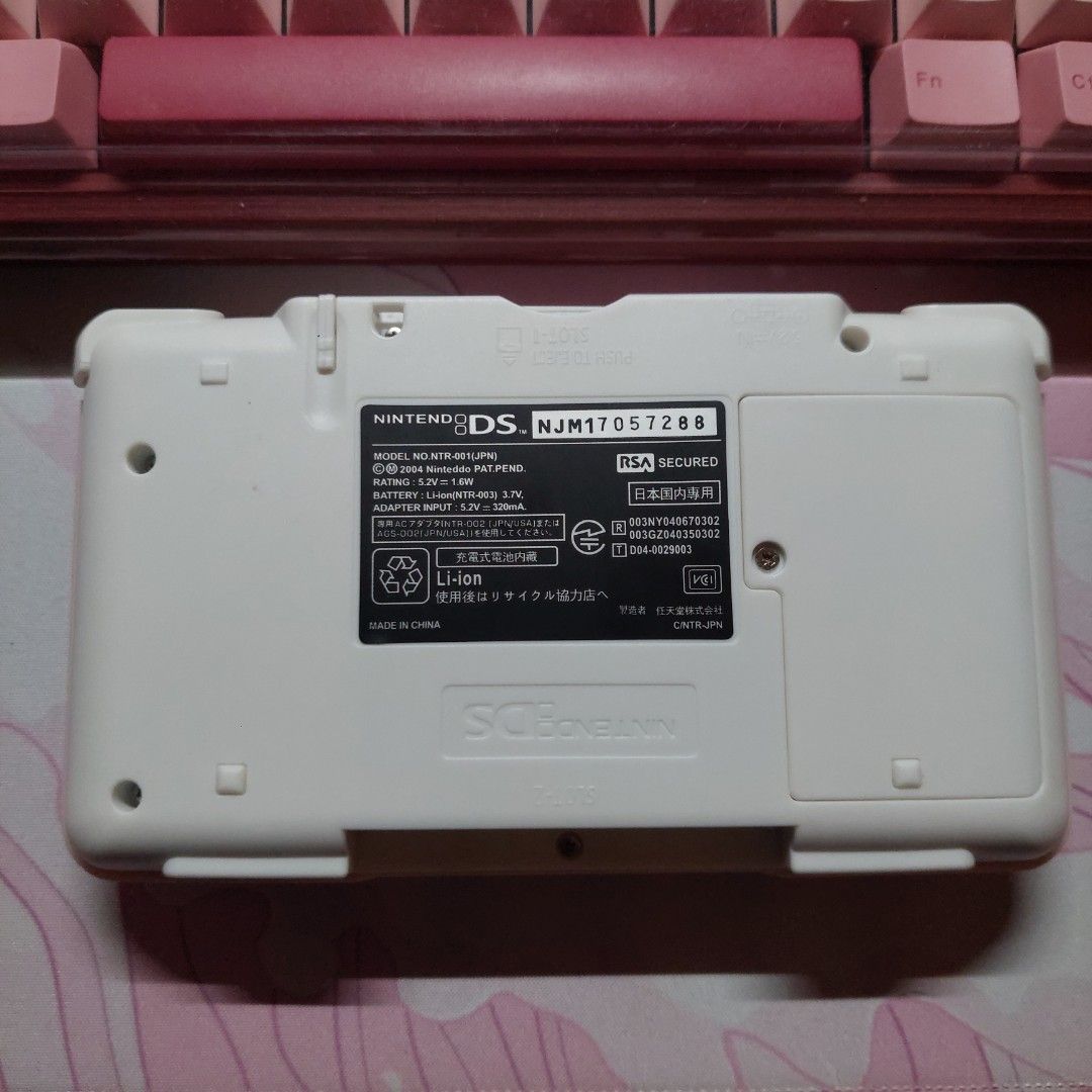 Nintendo DS Phat (Pink) - Reshelled (Category: Nintendo) located in Bulacan. Submitted by piaattos (Listing ID 1464566862, Image 3). Description: Nintendo DS Phat (Pink) - Reshelled (will inlude the original shell!) w/ charger! (not sure if the gba slot is working) MOP: GCASH/MAYA/MARIBANK MOD: GGX, J&T, SDD.