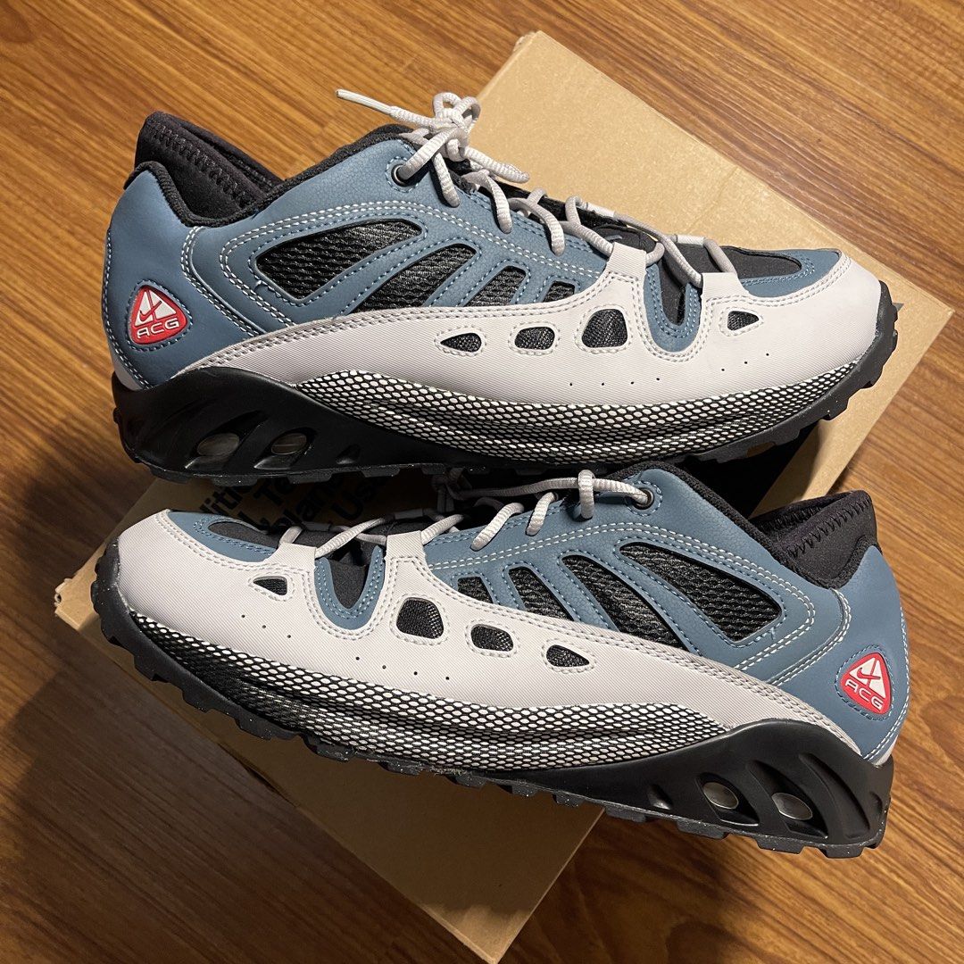 Nke ACG Exploraid 'Grey / Ash Green' (Category: Sneakers) located in Pasig City. Submitted by crewkicks.ph (Listing ID 1464444524, Image 2). Description: Nke ACG Exploraid 'Grey / Ash Green' Size 10.5 US M Used 2x With box ₱3,498 ONLY! Follow us on IG @crewkicksph for a discount! ORTIGAS CENTER.
