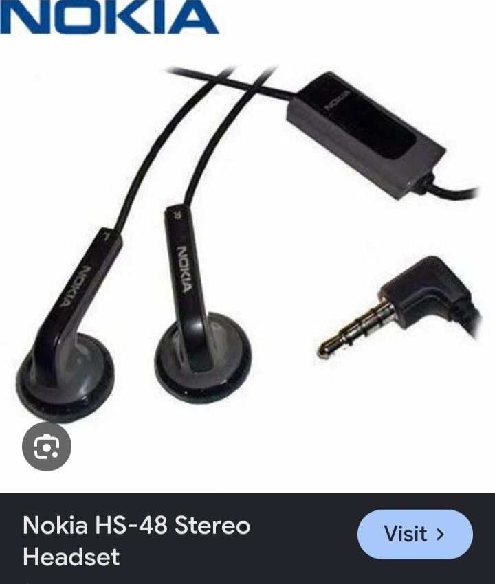 NOKIA HS-48 EARPHONE (Category: Earphones) located in Cabuyao City. Submitted by Bike_Clothing10 (Listing ID 1464472752, Image 1). Description: READ FIRST... FOR SALE: NOKIA HS-48 EARPHONE Excellent Condition 3.5mm Legit PRICE: 550 + SF PICK UP OR SHIPPING LOCATION: Cabuyao Laguna -NO COD/COP- DM📩.