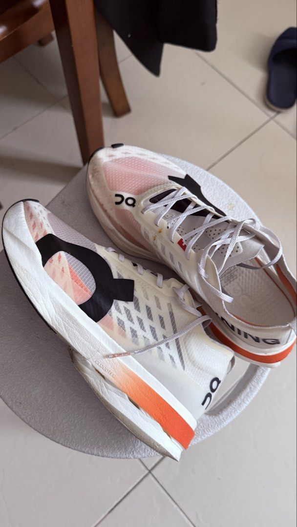 ON Cloudboom Strike for Sale (Category: Announcements) located in Silang. Submitted by kara_g (Listing ID 1464504241, Image 3). Description: -US 7 Women -Condition: Used (Check photos for actual close-up details) -Perfect for fast runs -With Box but for other ON model -Location: Mallorca Villas Silang Cavite -Shipping: Can ship via Lalamove at buyer’s expense..